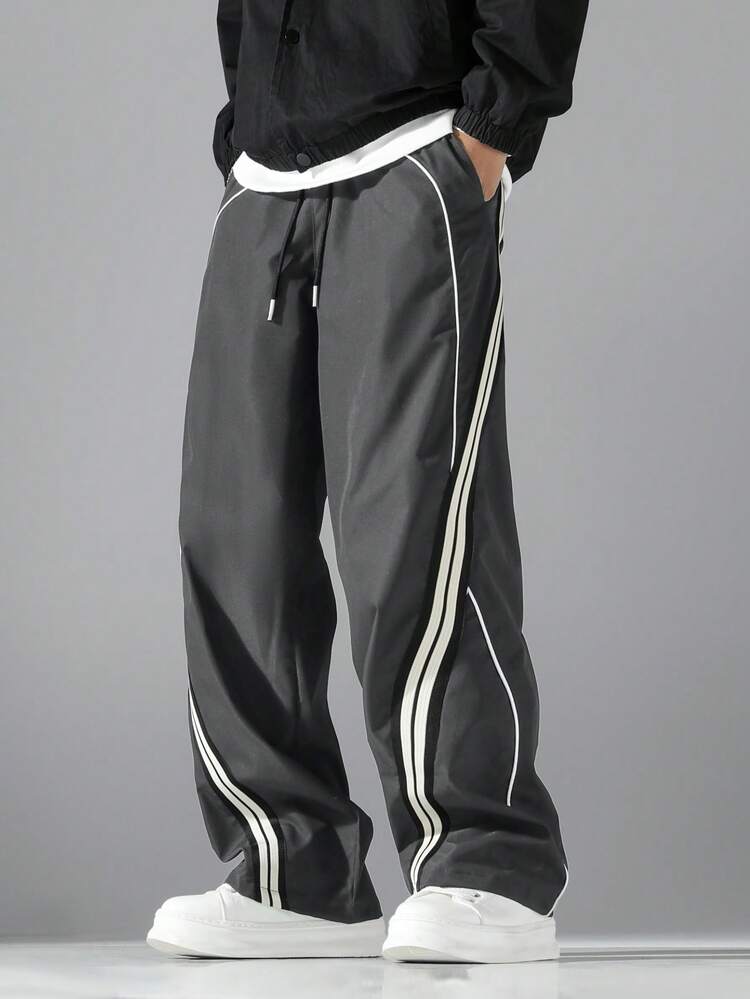 GEEG Men’s Active Style Wide-Leg Trousers